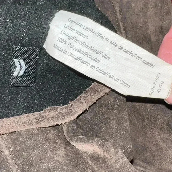 Isotoner Dark Brown Women’s Suede Gloves Thin Black Fleece Lining Size XL - Picture 11 of 11